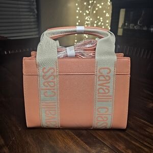 Cavalli Class Peach/Coral Tote Bag